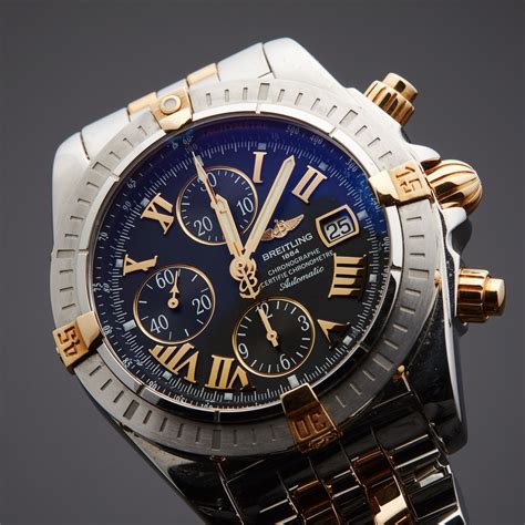 breitling chronomat black steel case men's automatic watch|Breitling Chronomat.